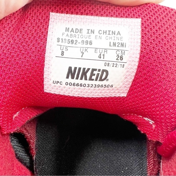 ✅ Nike ID Air Max 95 Custom Red “Rose Avenue” SIZE 8 - Picture 8 of 9